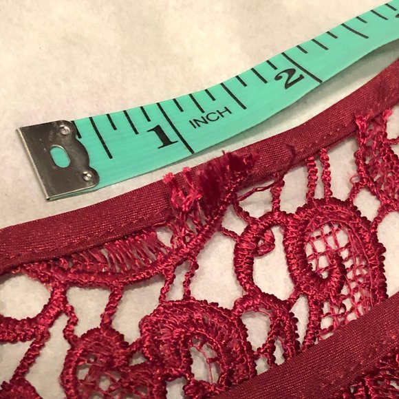 NWT Kay Unger NY Cranberry Floral Lace Dress - Picture 4 of 7